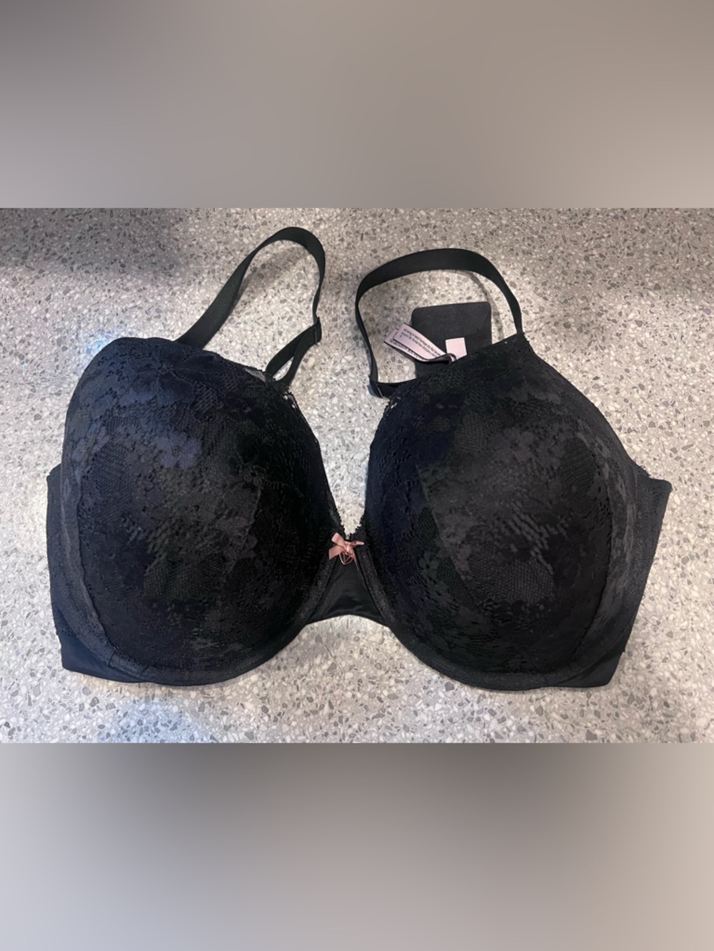 Victoria's Secret Black Lace Body by Victoria Bra -Perfect Shape 38DDD